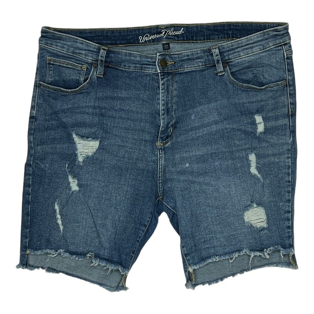 Universal Thread Denim Shorts Blue Medium Wash High Rise Jean Shorts - Picture 1 of 4